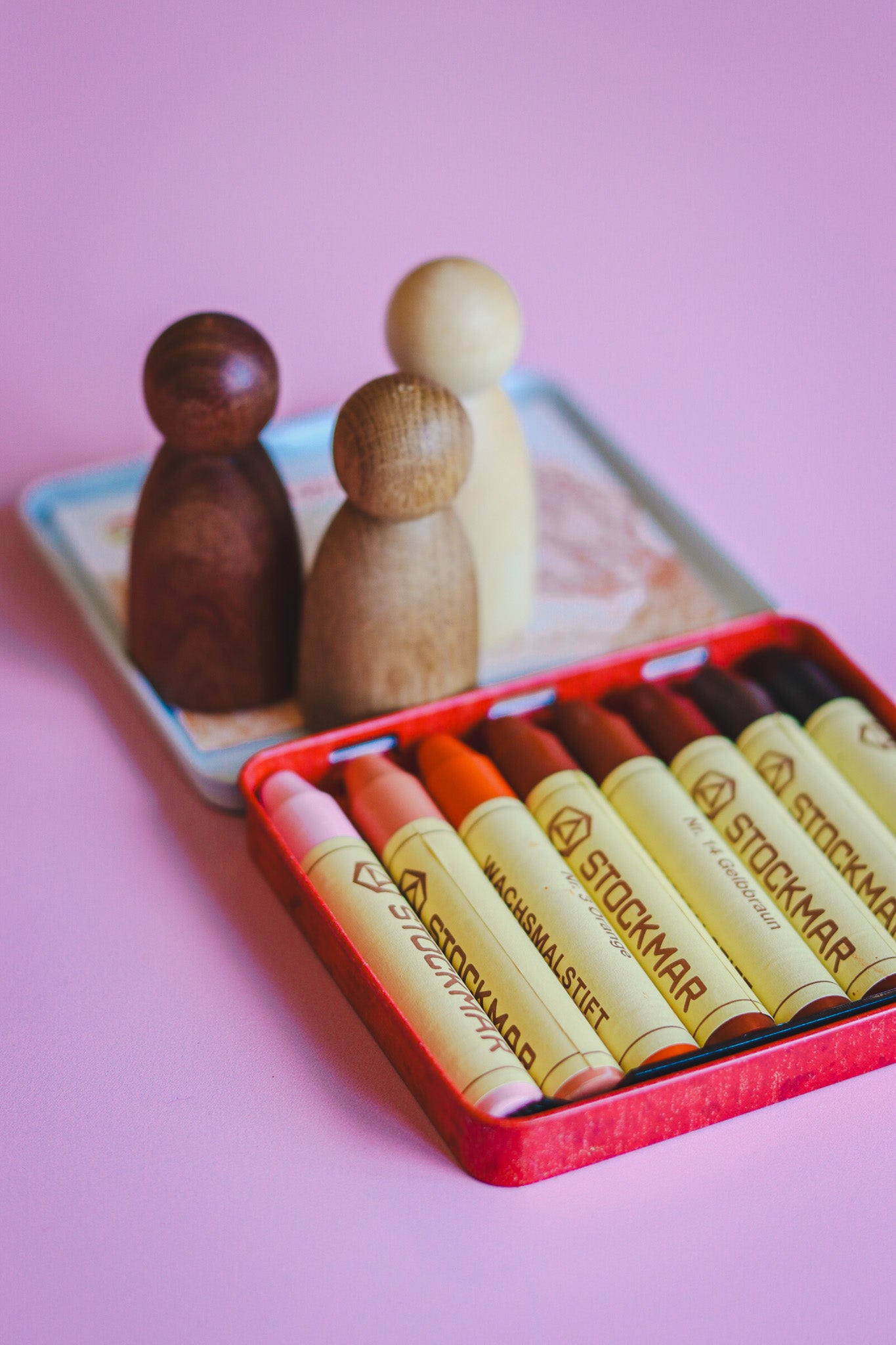 Bijenwas tekenstiftjes 'kleuren van de wereld' - 8 stuks