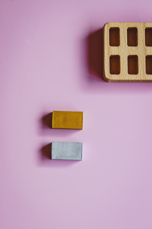 Bijenwas tekenblokje goud|zilver