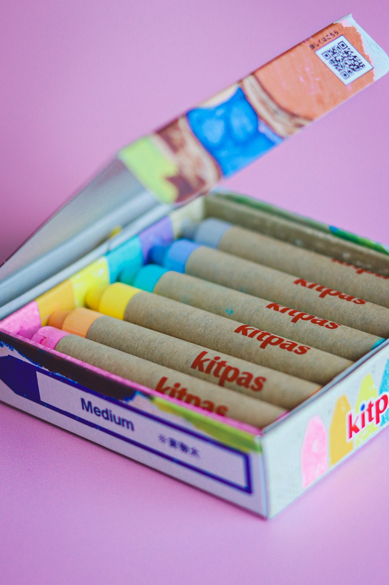 Raamkrijtjes rijstwas Face - 6 pastelkleuren