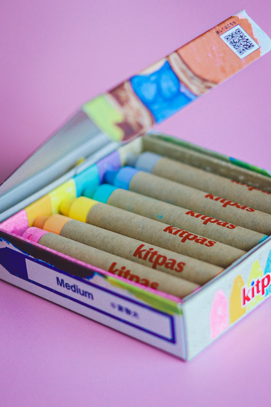 Raamkrijtjes rijstwas Face - 6 pastelkleuren