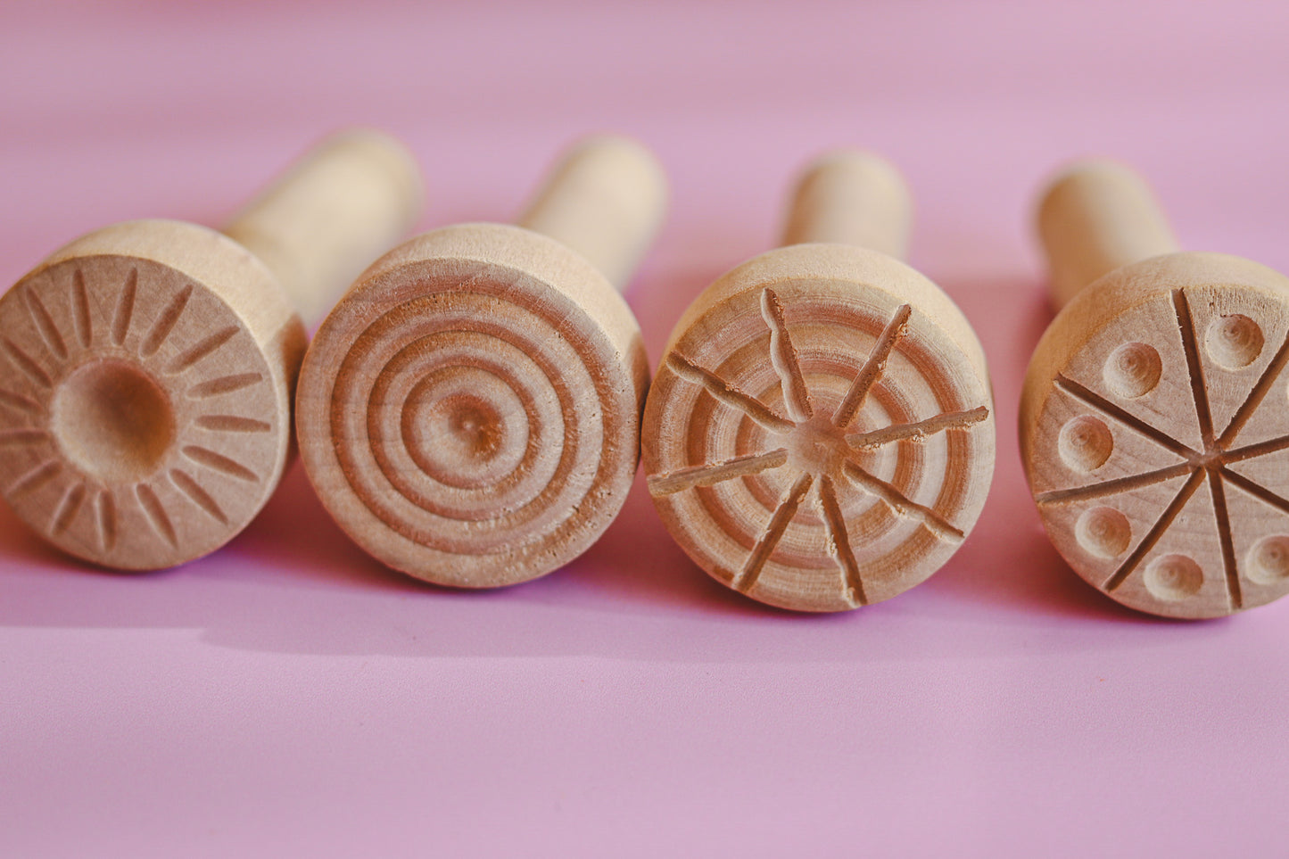 Houten stempels met patronen