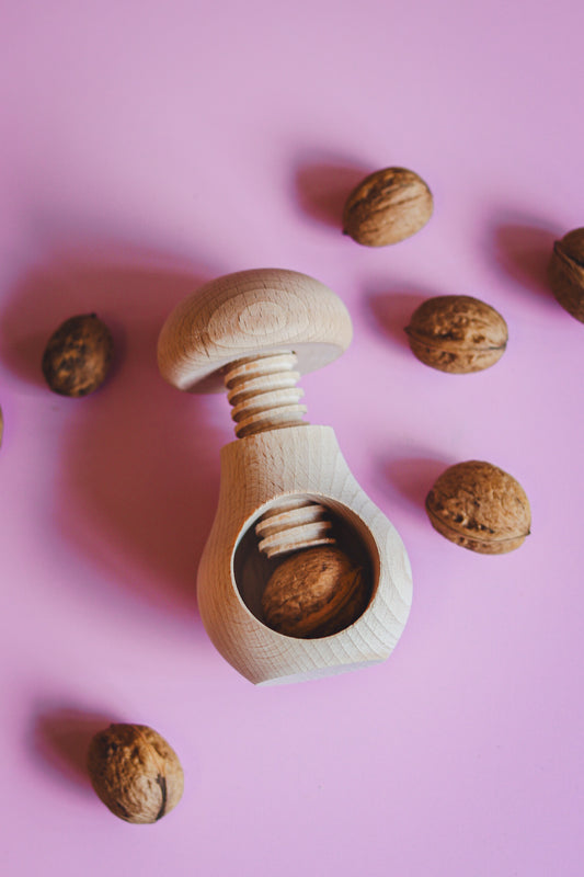 Notenkraker en kastanjehouder - blank hout