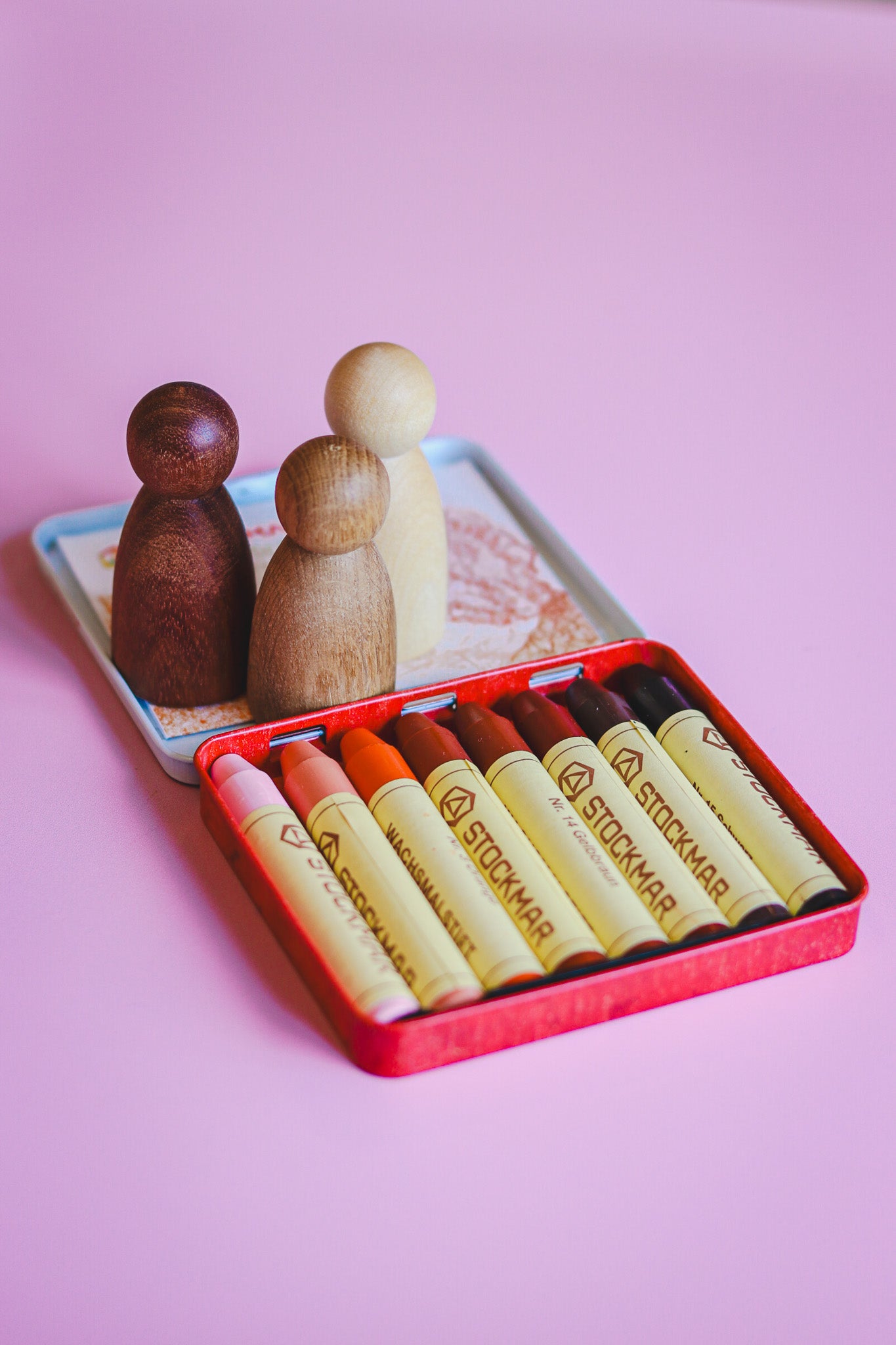 Bijenwas tekenstiftjes 'kleuren van de wereld' - 8 stuks