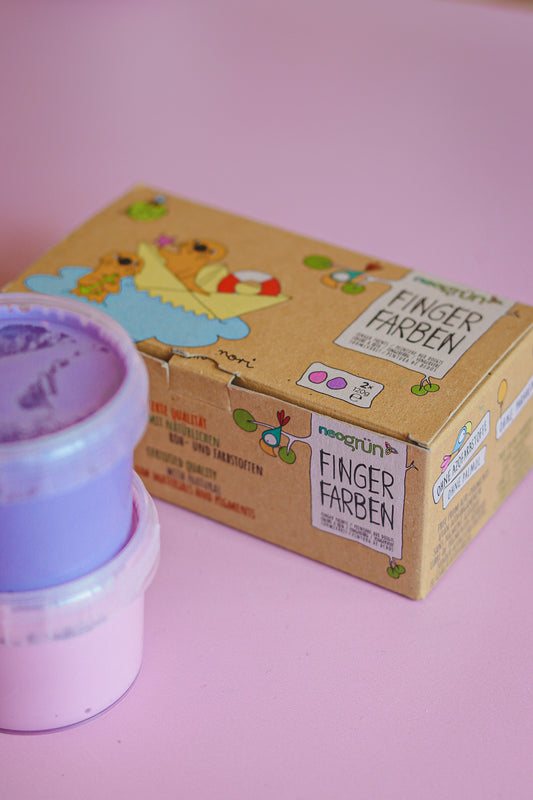 Vingerverf - 2 pastelkleuren