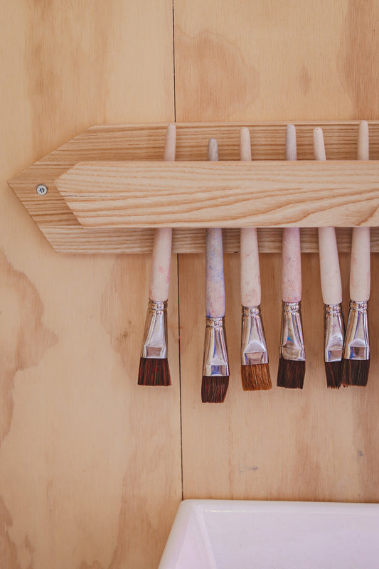 Houten penselendroogrek PRE-ORDER