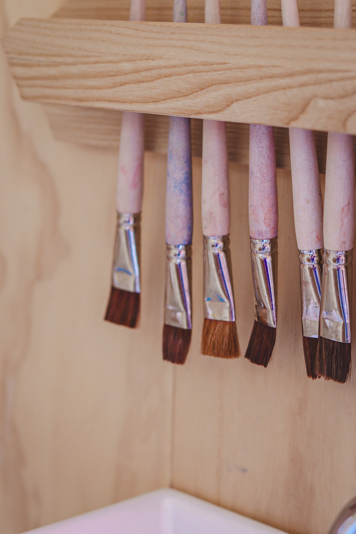 Houten penselendroogrek PRE-ORDER